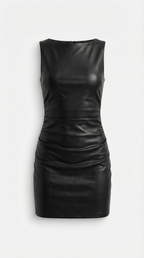 Faux Leather Mini Dress for Women - Stylish Bernice Design for Casual or Night Out Wear