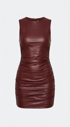 Faux Leather Mini Dress for Women - Stylish Bernice Design for Casual or Night Out Wear