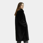 Faux Mink Fur Long Coat for Women - Stylish Winter Outerwear for Cold Weather