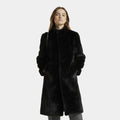 Faux Mink Fur Long Coat for Women - Stylish Winter Outerwear for Cold Weather