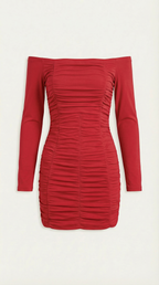 Figure-Hugging Mini Dress in Stretch Fabric - Casual Evening Wear for Women