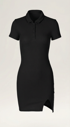 Figure-Hugging Mini Dress in Stretch Fabric - Elegant Casual Wear for Parties and Night Out