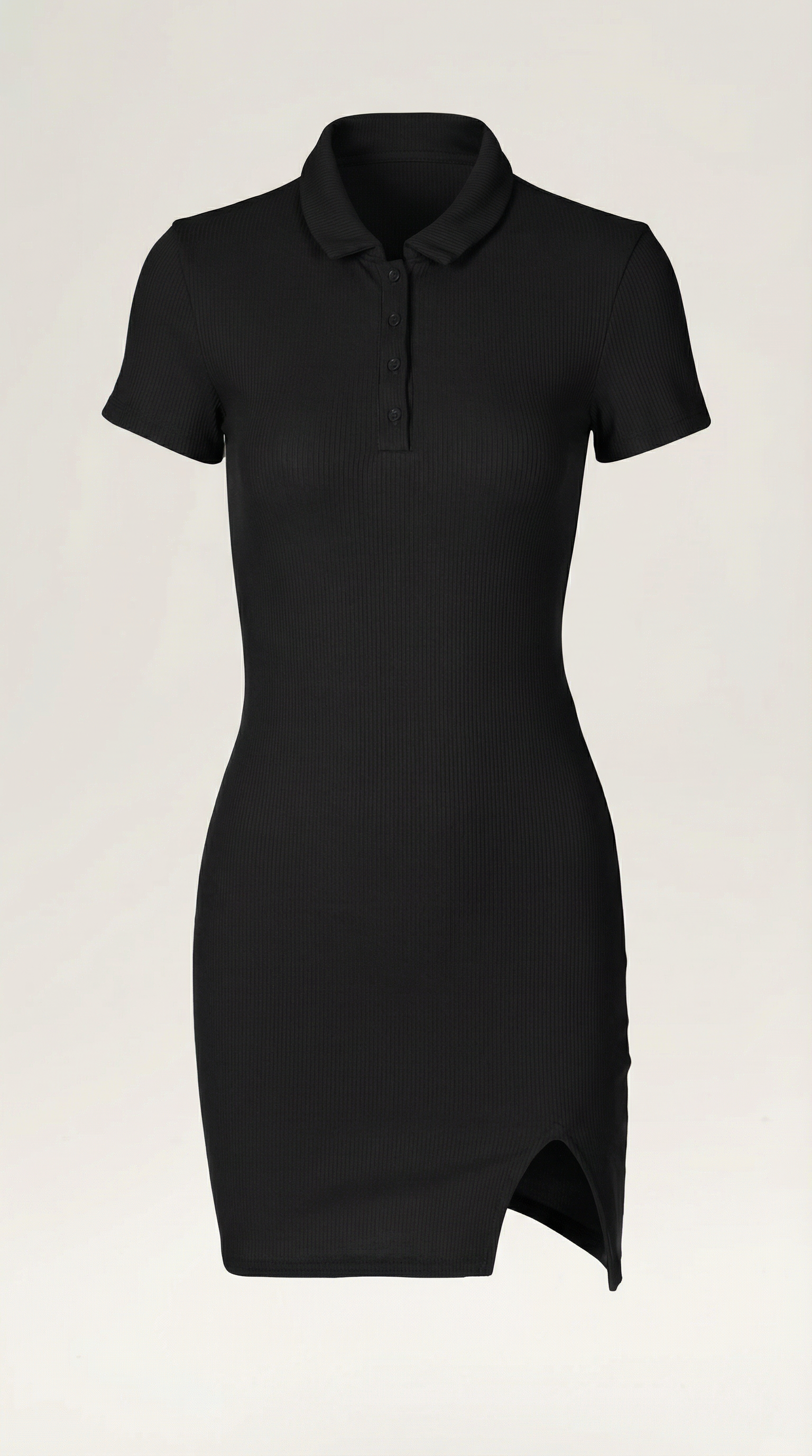 Figure-Hugging Mini Dress in Stretch Fabric - Elegant Casual Wear for Parties and Night Out