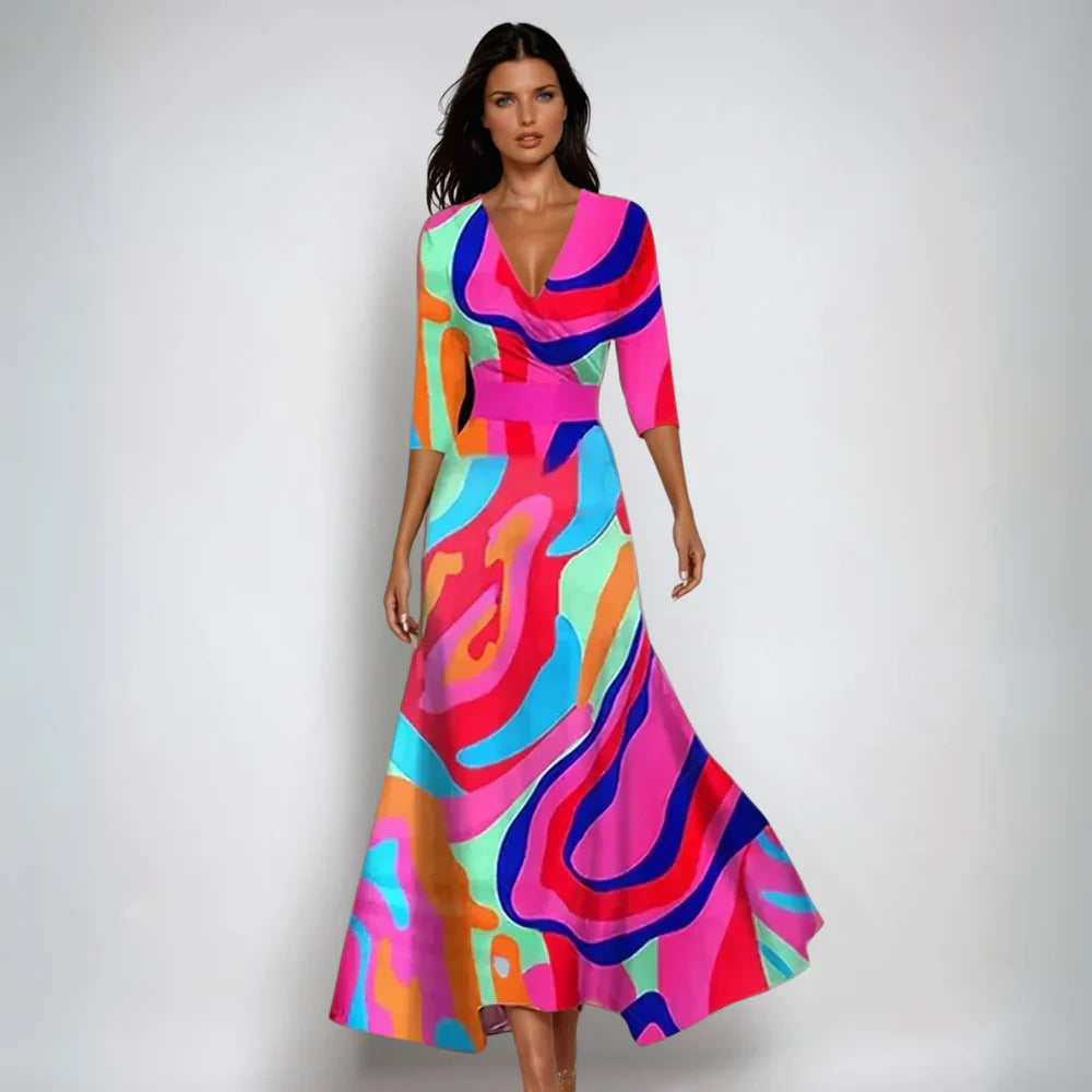 Floral Cotton Short Sleeve Dress for Women - Lightweight Casual Summer Outfit for Daily Wear