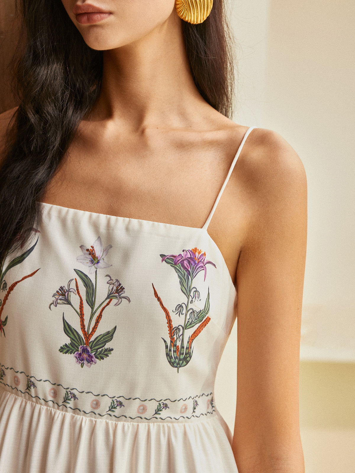 Floral Embroidered Maxi Dress for Women - Lightweight Summer Style