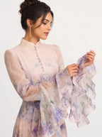 Floral Maxi Dress Women UK – Wedding Guest Garden Party Evening Gown, Cocktail Attire