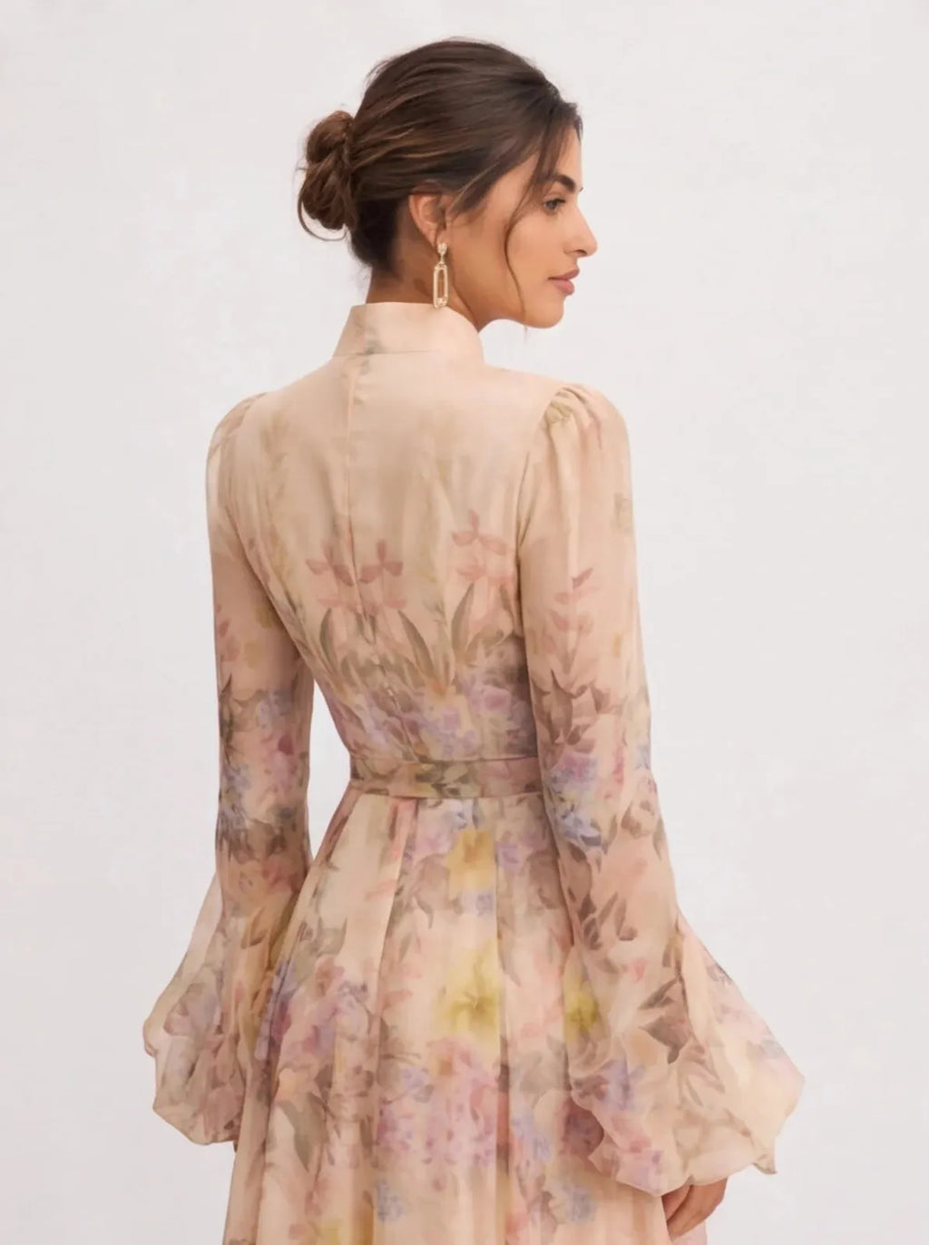 Floral Maxi Dress Women UK – Wedding Guest Garden Party Evening Gown, Cocktail Attire