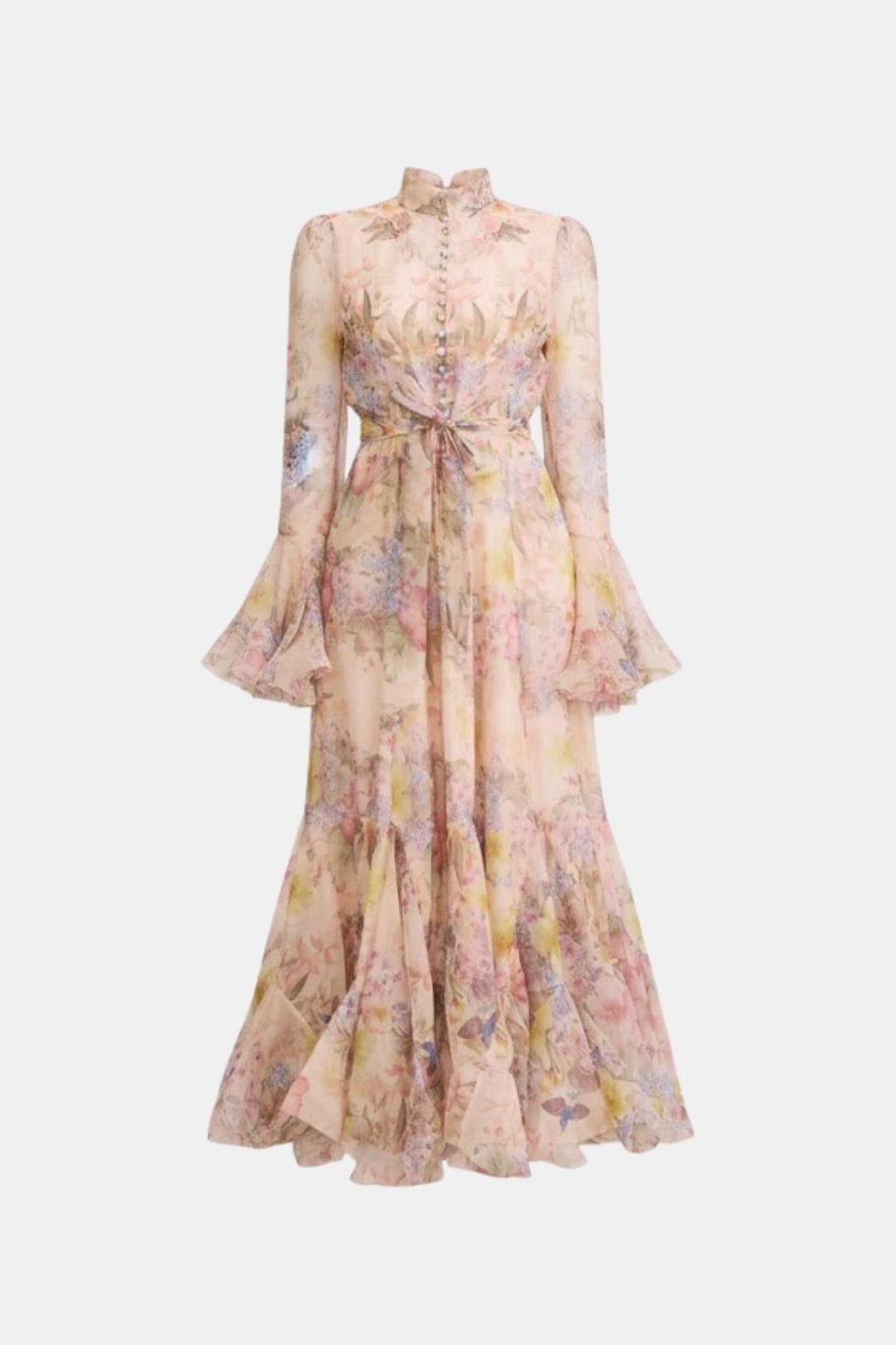 Floral Maxi Dress Women UK – Wedding Guest Garden Party Evening Gown, Cocktail Attire