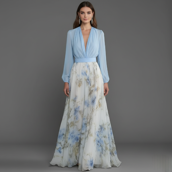 Floral Print Maxi Dress for Women - Lightweight Summer Style for Casual Wear