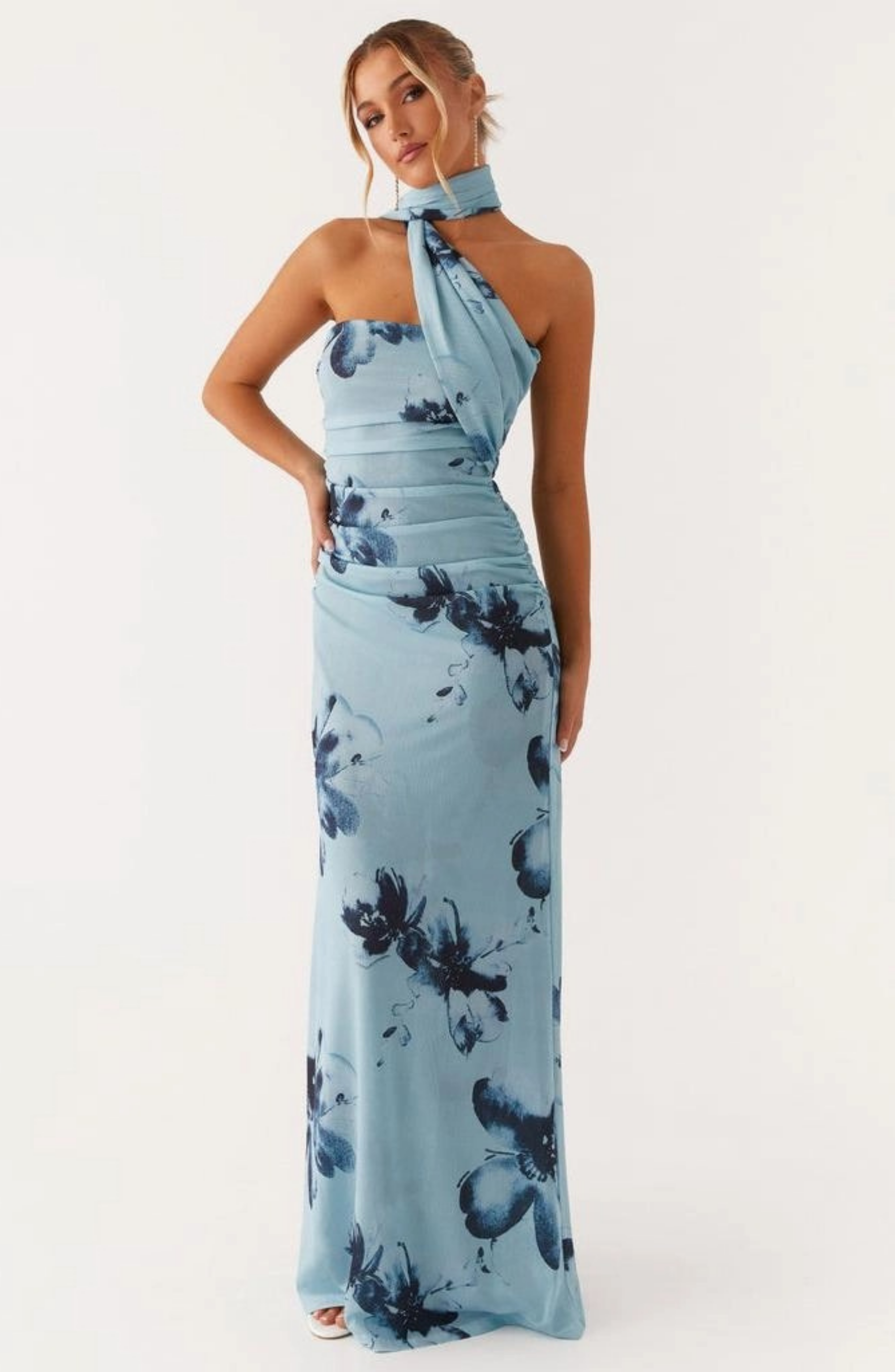 Floral Print Sleeveless Midi Dress - Lightweight Fabric for Casual Wear