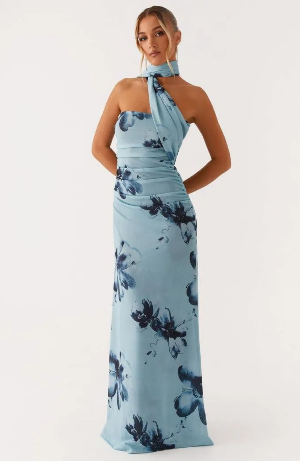 Floral Print Sleeveless Midi Dress - Lightweight Fabric for Casual Wear