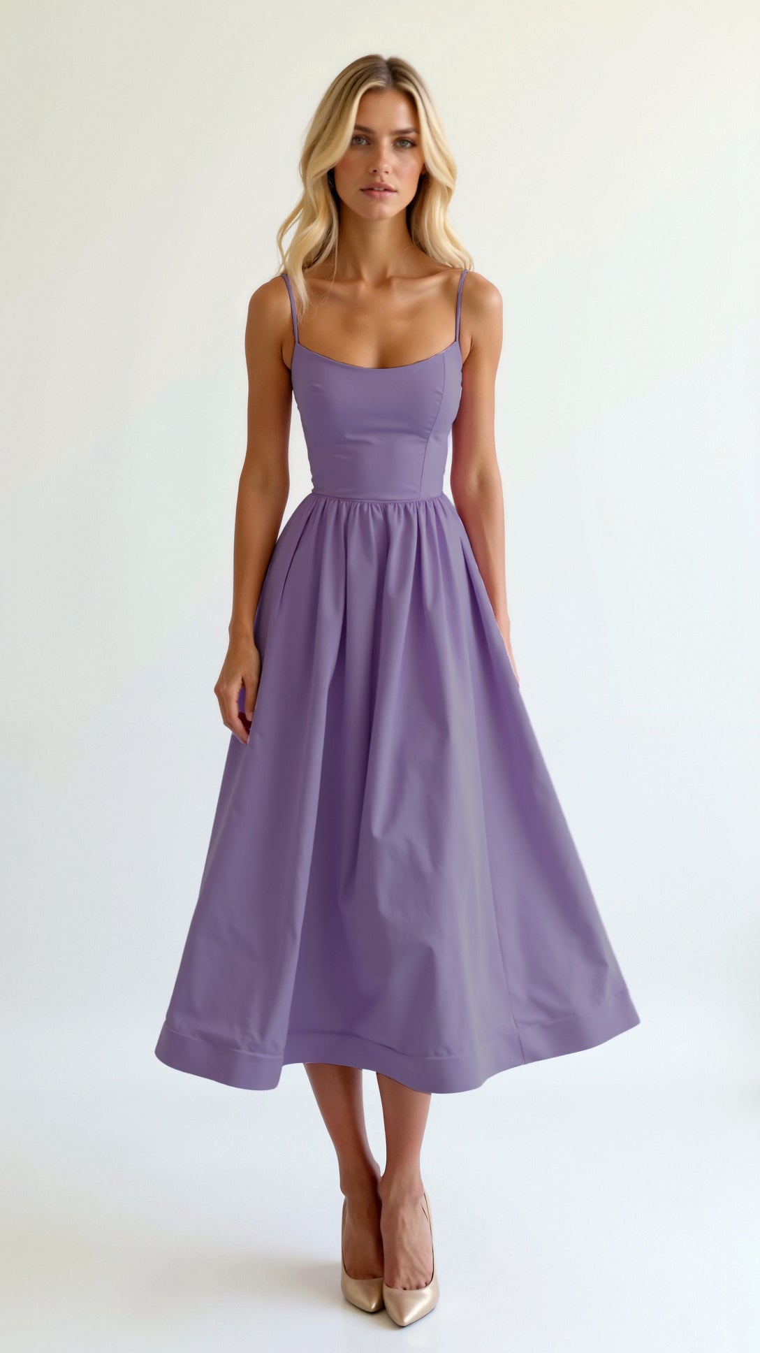 Flowy Midi Dress for Women | Lightweight Fabric | Casual Elegance for Everyday Wear