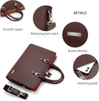 Genuine Leather Business Briefcase with Multi-Compartment – Office, Professional Use