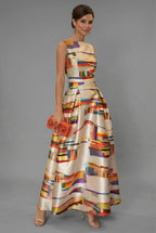 Geometric Print Maxi Dress for Women - Lightweight Summer Fashion Dress