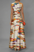 Geometric Print Maxi Dress for Women - Lightweight Summer Fashion Dress