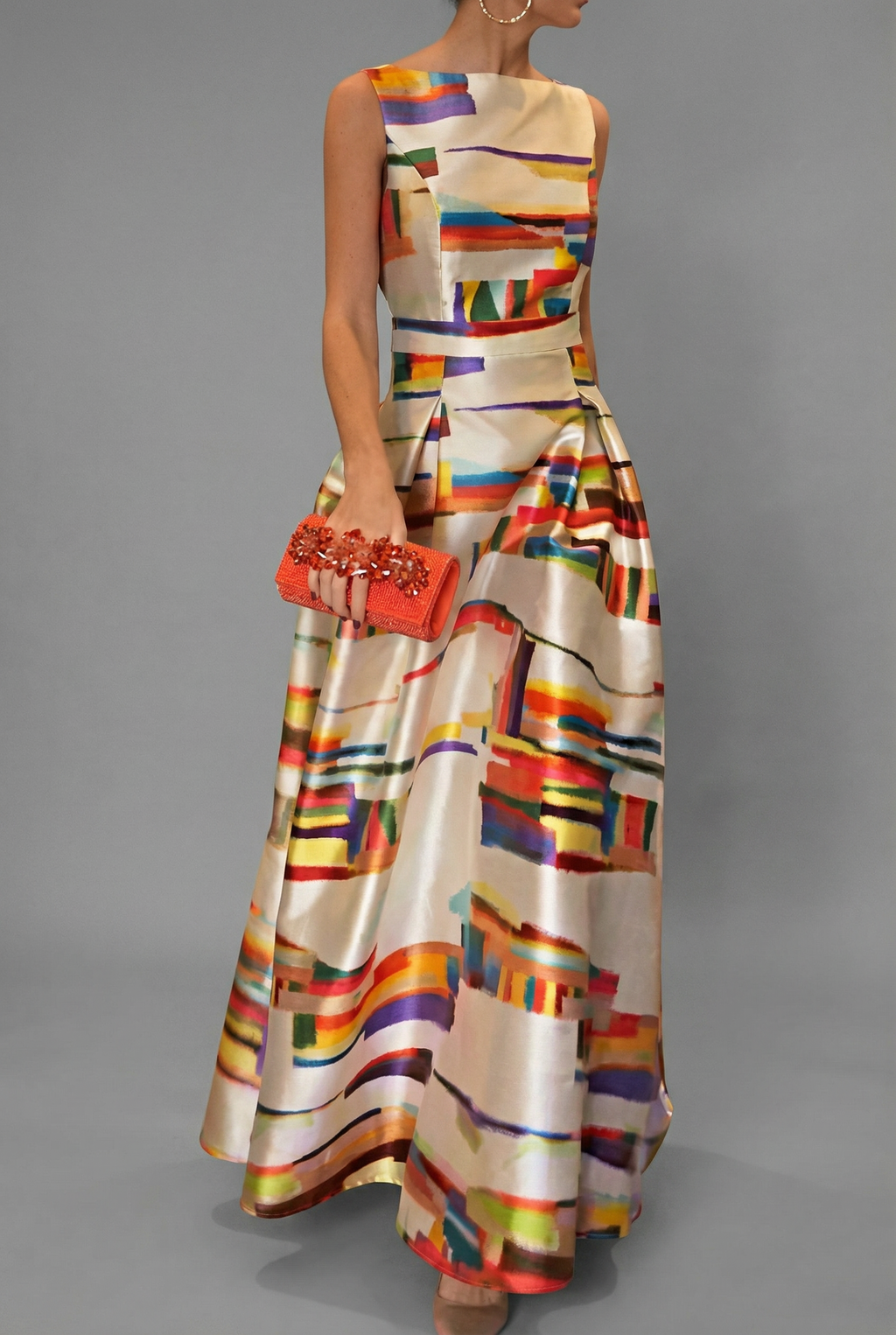Geometric Print Maxi Dress for Women - Lightweight Summer Fashion Dress
