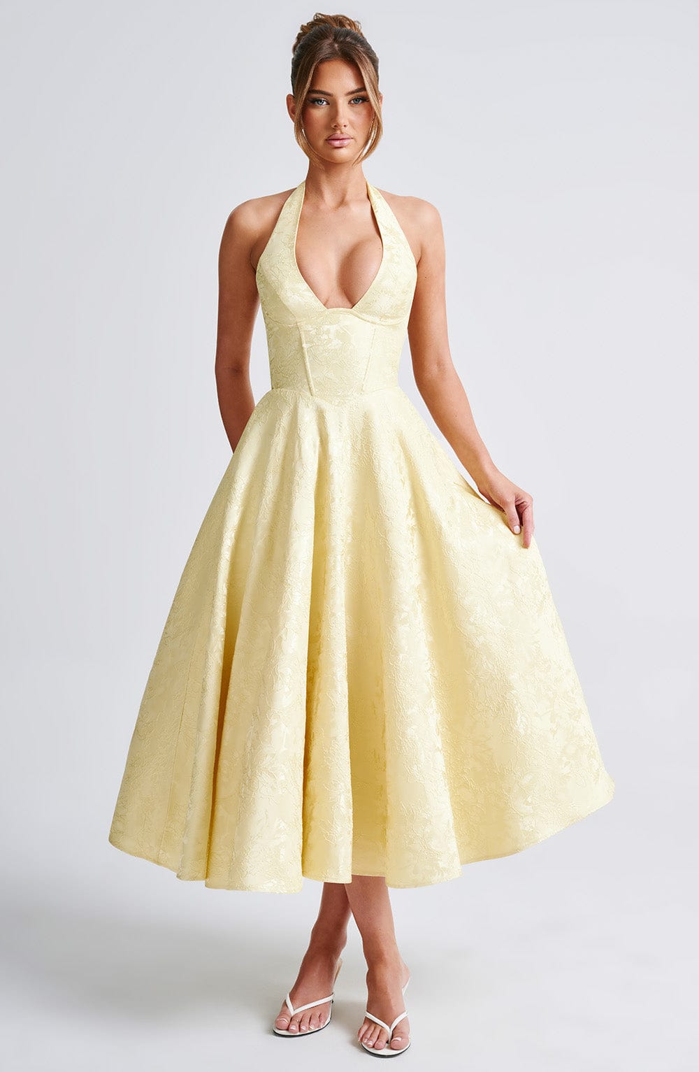 Halter Midi Dress for Women - Stylish Fit, Casual Summer Outfit