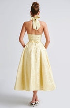 Halter Midi Dress for Women - Stylish Fit, Casual Summer Outfit