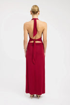 Halterneck Dress in Soft Fabric - Elegant Evening Wear for Women