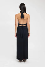 Halterneck Dress in Soft Fabric - Elegant Evening Wear for Women