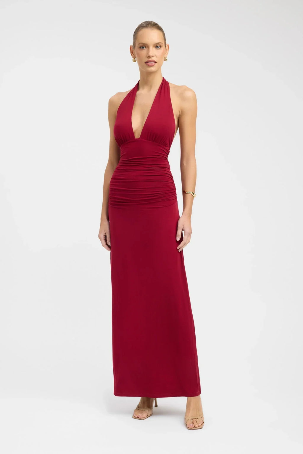 Halterneck Dress in Soft Fabric - Elegant Evening Wear for Women