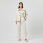 Hip-Length Women's Mini Coat - Lightweight Fabric, Casual Style for Everyday Wear, Available in Multiple Colors