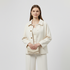 Hip-Length Women's Mini Coat - Lightweight Fabric, Casual Style for Everyday Wear, Available in Multiple Colors