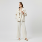 Hip-Length Women's Mini Coat - Lightweight Fabric, Casual Style for Everyday Wear, Available in Multiple Colors