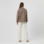 Hip-Length Women's Mini Coat - Lightweight Fabric, Casual Style for Everyday Wear, Available in Multiple Colors