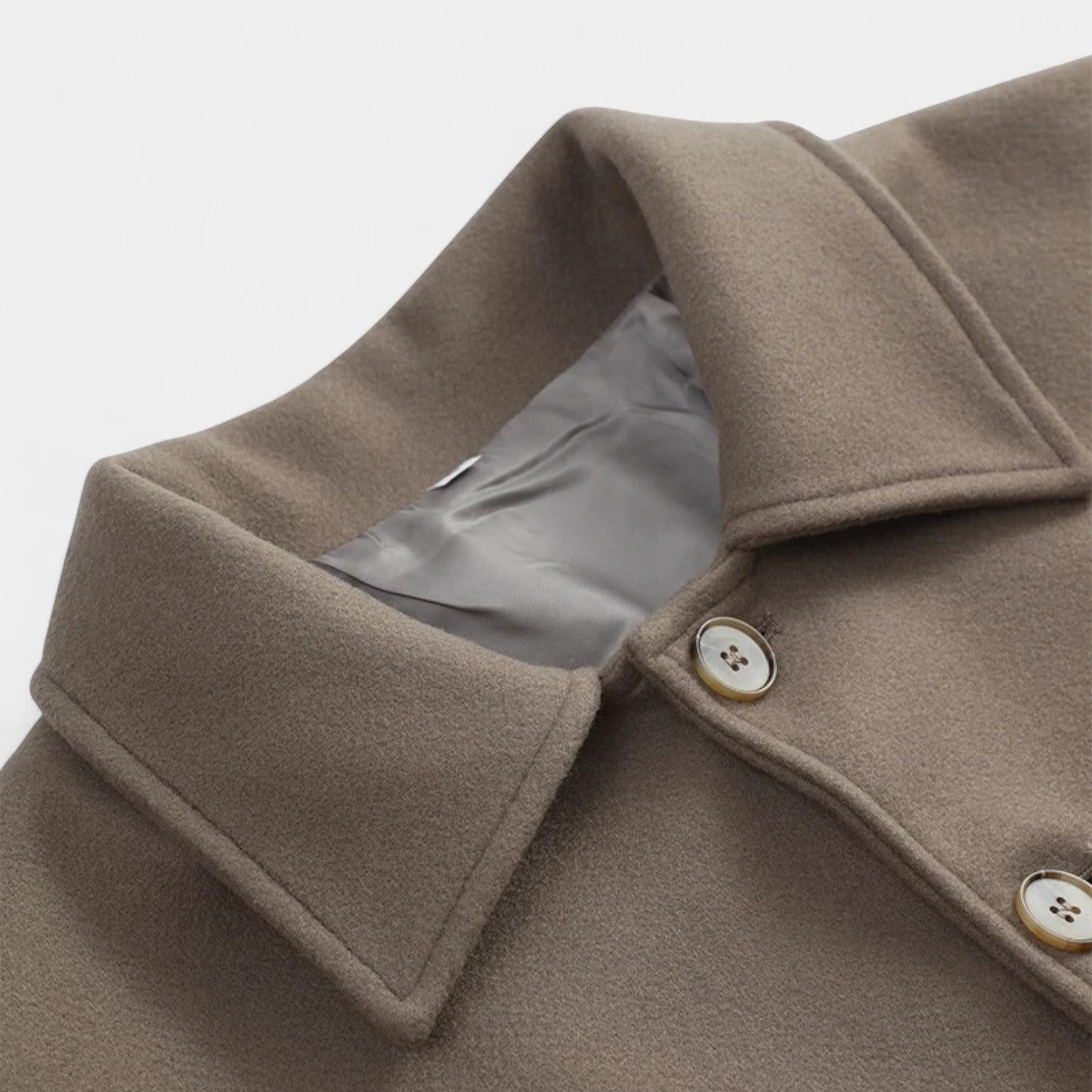 Hip-Length Women's Mini Coat - Lightweight Fabric, Casual Style for Everyday Wear, Available in Multiple Colors