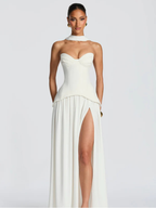 Ivory Maxi Dress with Elegant Design for Formal Events and Special Occasions