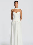 Ivory Maxi Dress with Elegant Design for Formal Events and Special Occasions