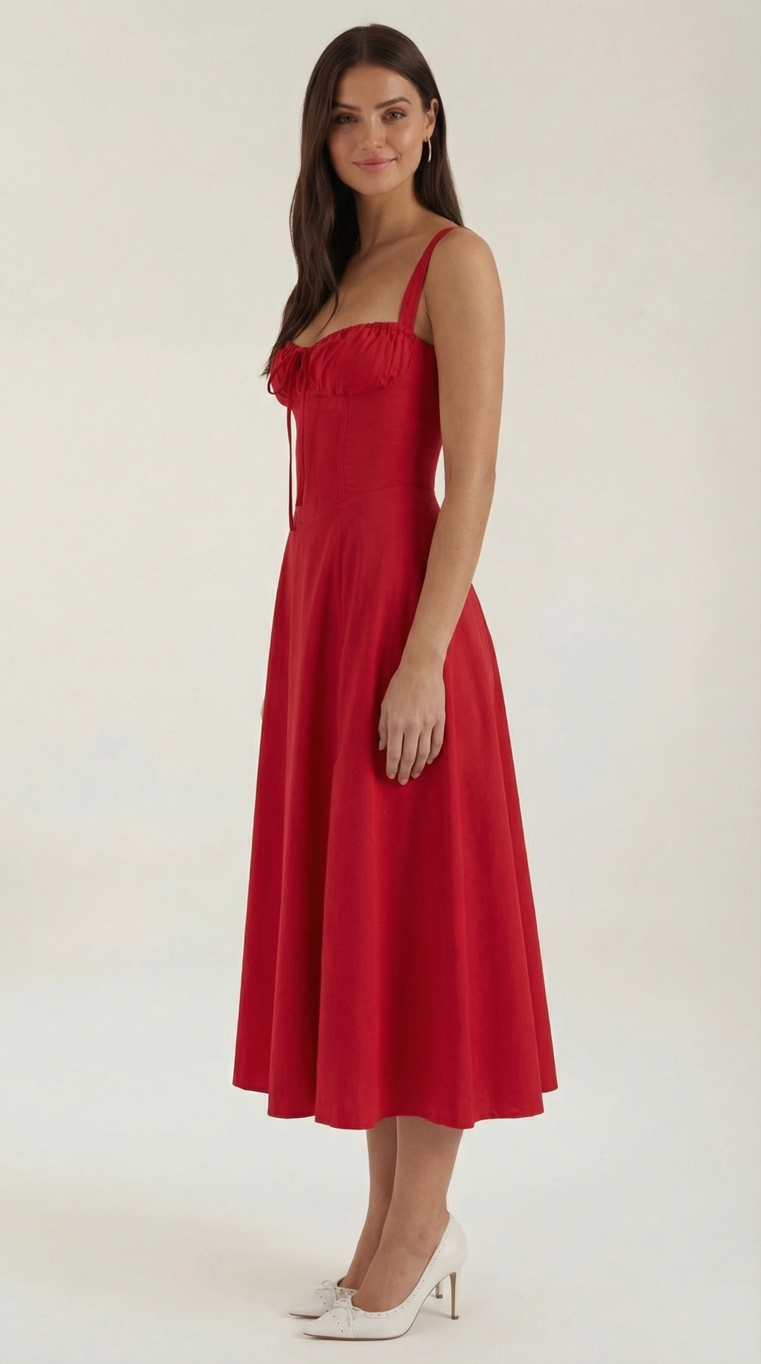 Jade Laced Midi Dress - Elegant Casual Wear for Women - Perfect for Parties and Events