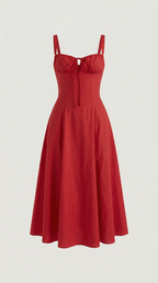 Jade Laced Midi Dress - Elegant Casual Wear for Women - Perfect for Parties and Events