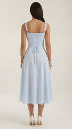 Jade Laced Midi Dress - Elegant Casual Wear for Women - Perfect for Parties and Events