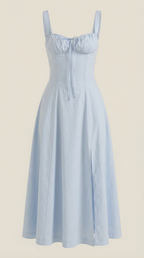 Jade Laced Midi Dress - Elegant Casual Wear for Women - Perfect for Parties and Events