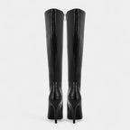 Knee-High Stiletto Boots for Women - Pointed Toe Design - Stylish Footwear for Dressy Occasions