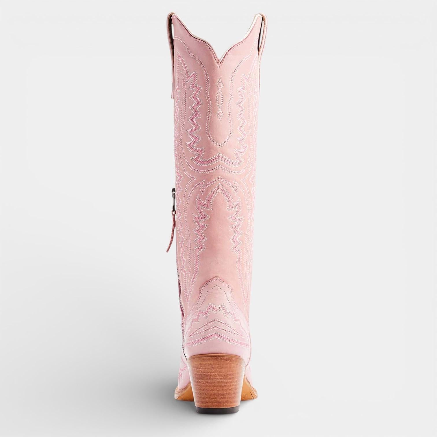 Knee High Vegan Leather Cowboy Boots for Women - Western Block Heel Design for Casual Wear
