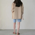 Korean Herringbone Blazer - Casual Loose Fit - Lightweight Spring/Summer Wear