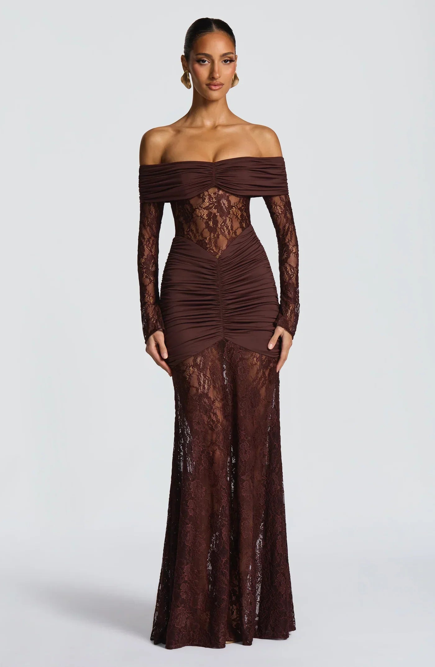 Lace Evening Gown for Women - Elegant Formal Dress for Special Occasions
