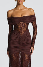 Lace Evening Gown for Women - Elegant Formal Dress for Special Occasions