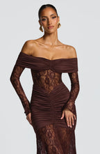 Lace Evening Gown for Women - Elegant Formal Dress for Special Occasions