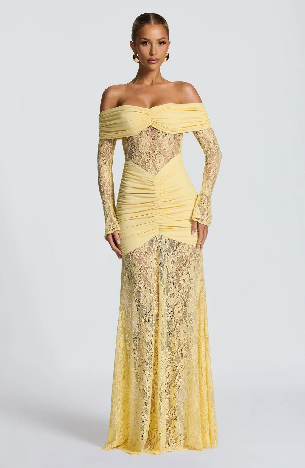 Lace Evening Gown for Women - Elegant Formal Dress for Special Occasions