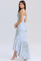 Lace Maxi Dress for Wedding Guests - Elegant Corset Design