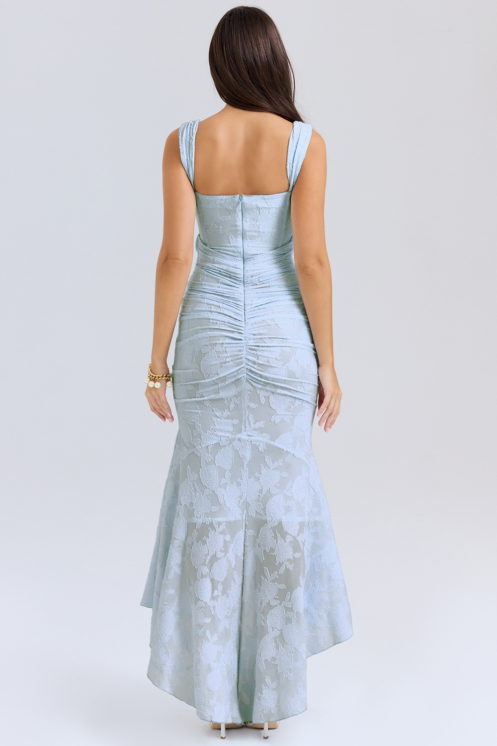 Lace Maxi Dress for Wedding Guests - Elegant Corset Design