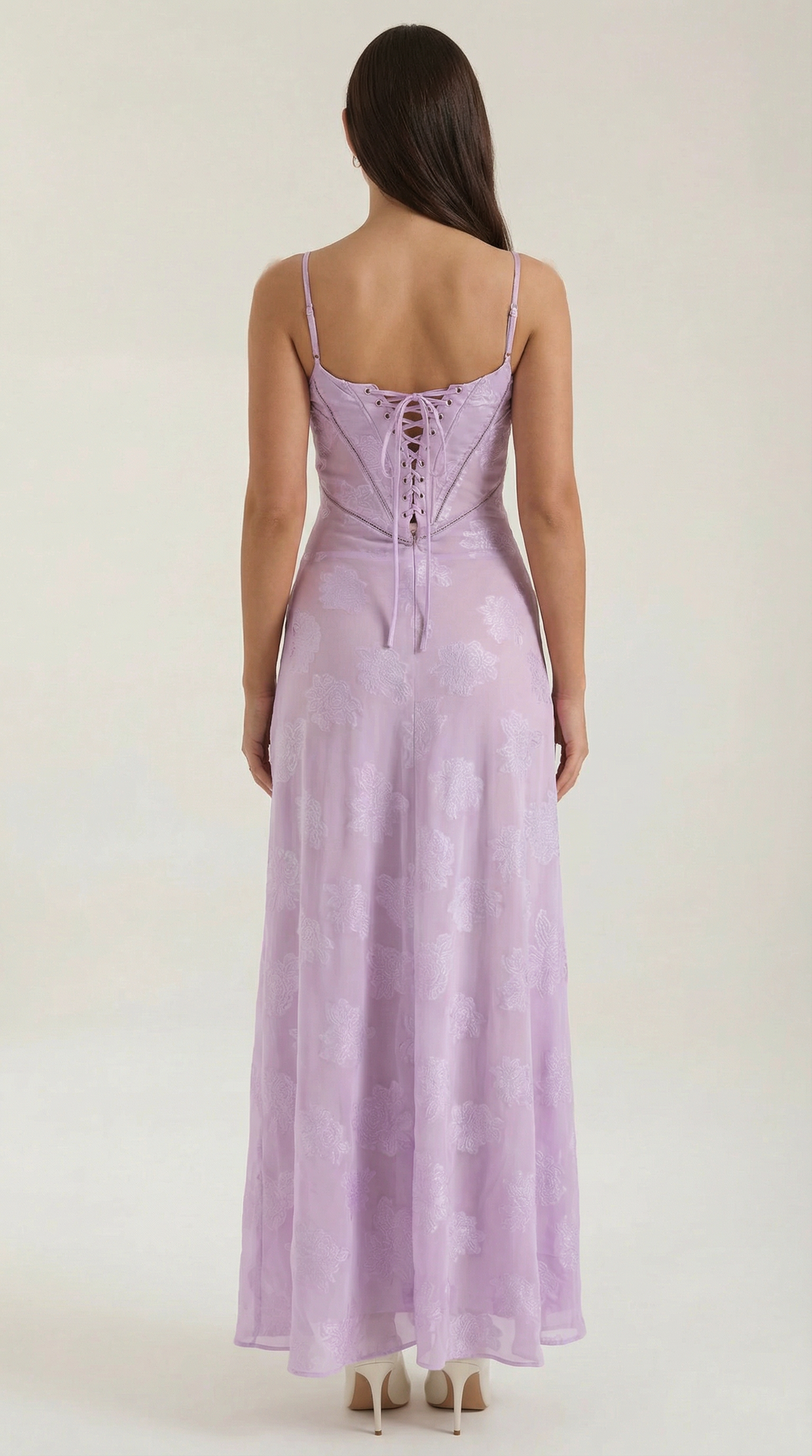 Lace Maxi Dress for Women - Elegant Floral Design - Perfect for Formal Events and Special Occasions