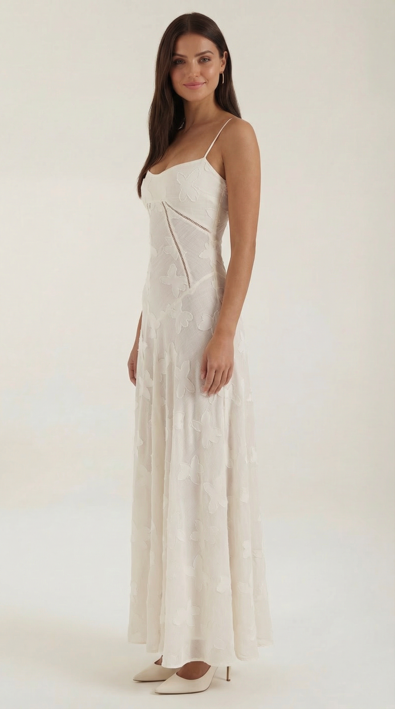 Lace Maxi Dress for Women - Elegant Floral Design - Perfect for Formal Events and Special Occasions