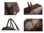 Large-Capacity Leather Travel Duffel – Lightweight Carry-On Bag, Durable for Weekend Getaways, Travel