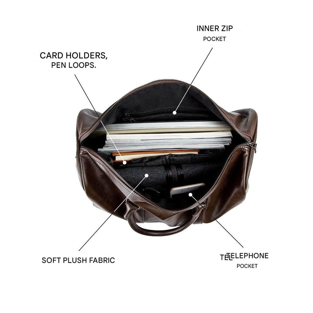 Large-Capacity Leather Travel Duffel – Lightweight Carry-On Bag, Durable for Weekend Getaways, Travel