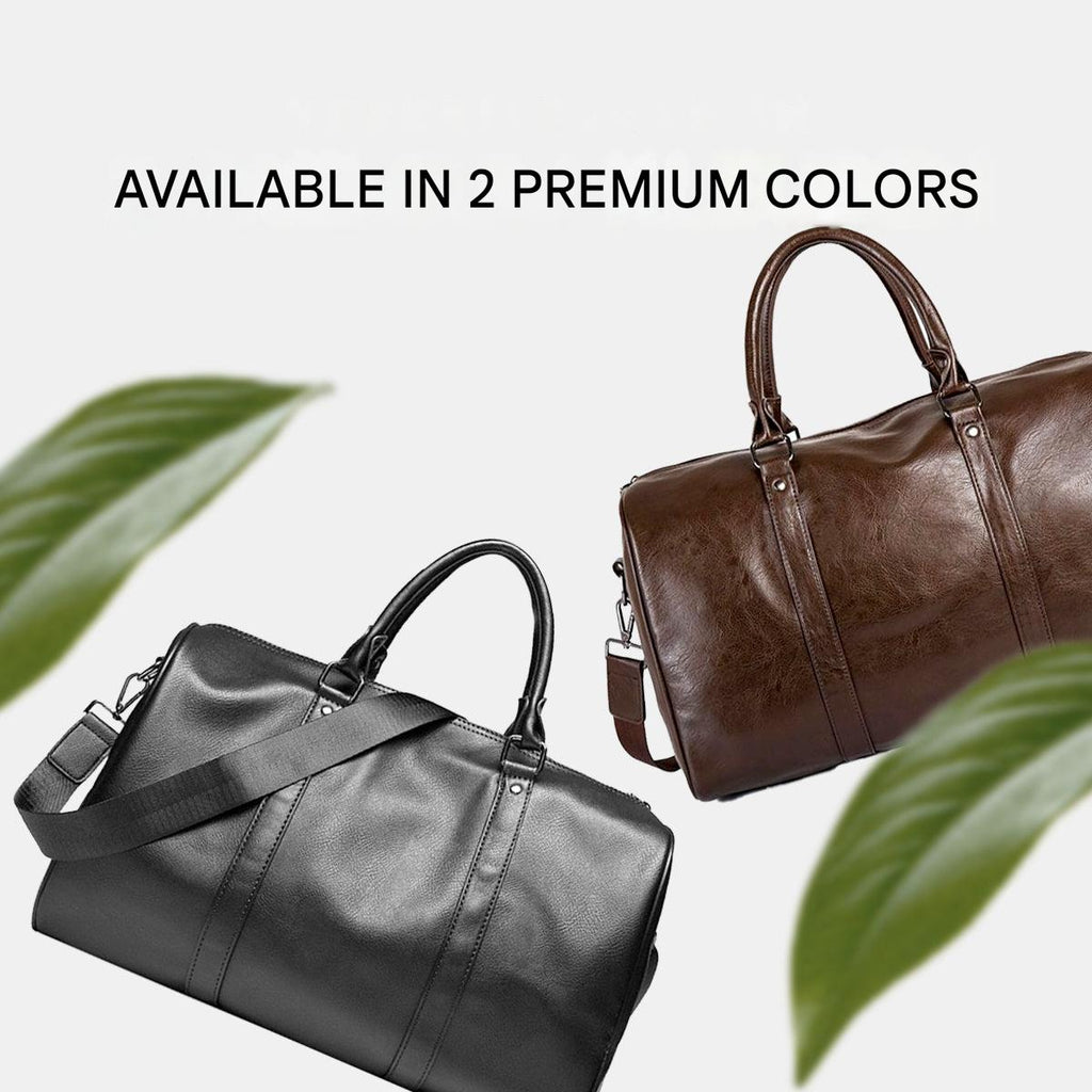 Large-Capacity Leather Travel Duffel – Lightweight Carry-On Bag, Durable for Weekend Getaways, Travel